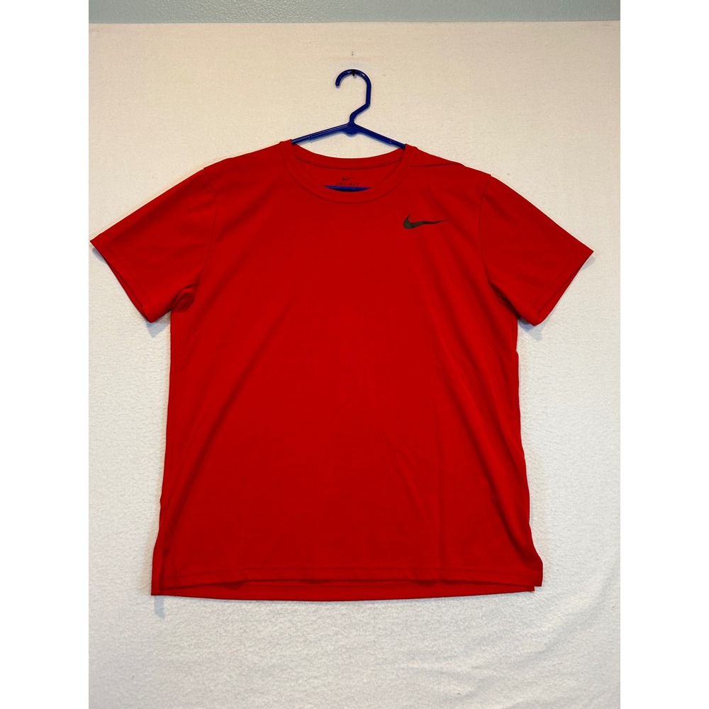Nike Dri-FIT Mens Training Shirt Red Short Sleeve AJ8021-657 Large
